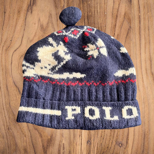 ◼️ Vintage Polo Ralph Lauren Ski Bobble Hat Beanie