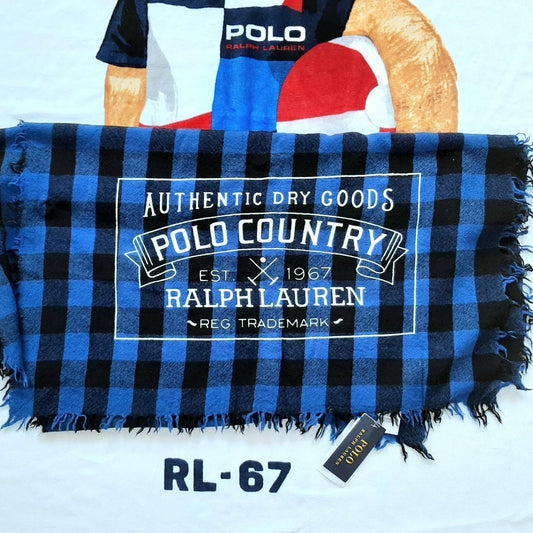 ◼️ Polo Ralph Lauren Polo Country Winter Tartan Spellout Scarf