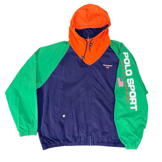 ◼️ Polo Sport Ralph Lauren Spellout Windbreaker Hooded Jacket