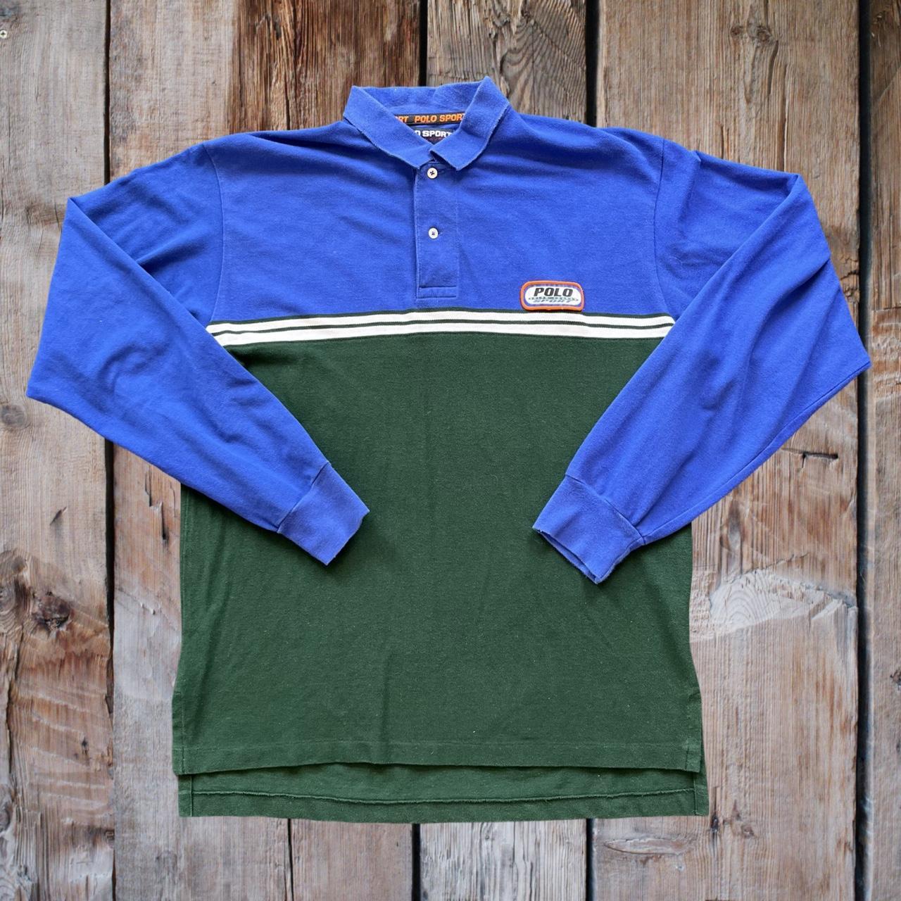 ◼️ Vintage Ralph Lauren Polo Sport Pepsi Long Sleeve Polo Shirt