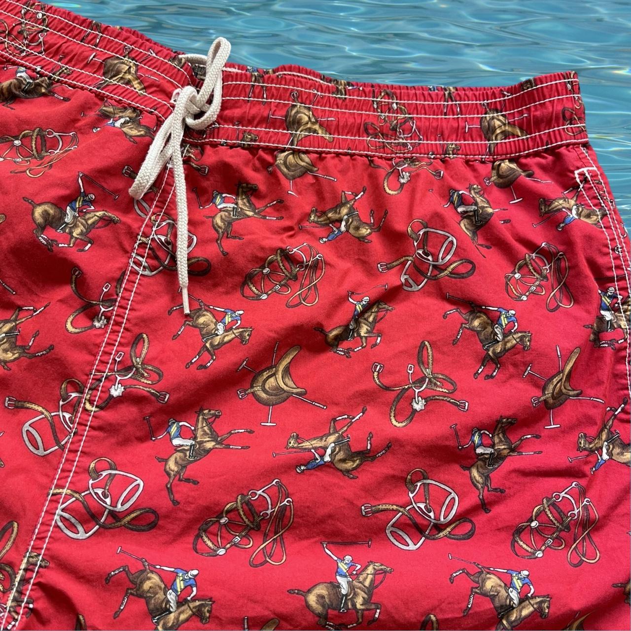◼️ Vintage Polo Ralph Lauren Equestrian All Over Print Swimming Shorts