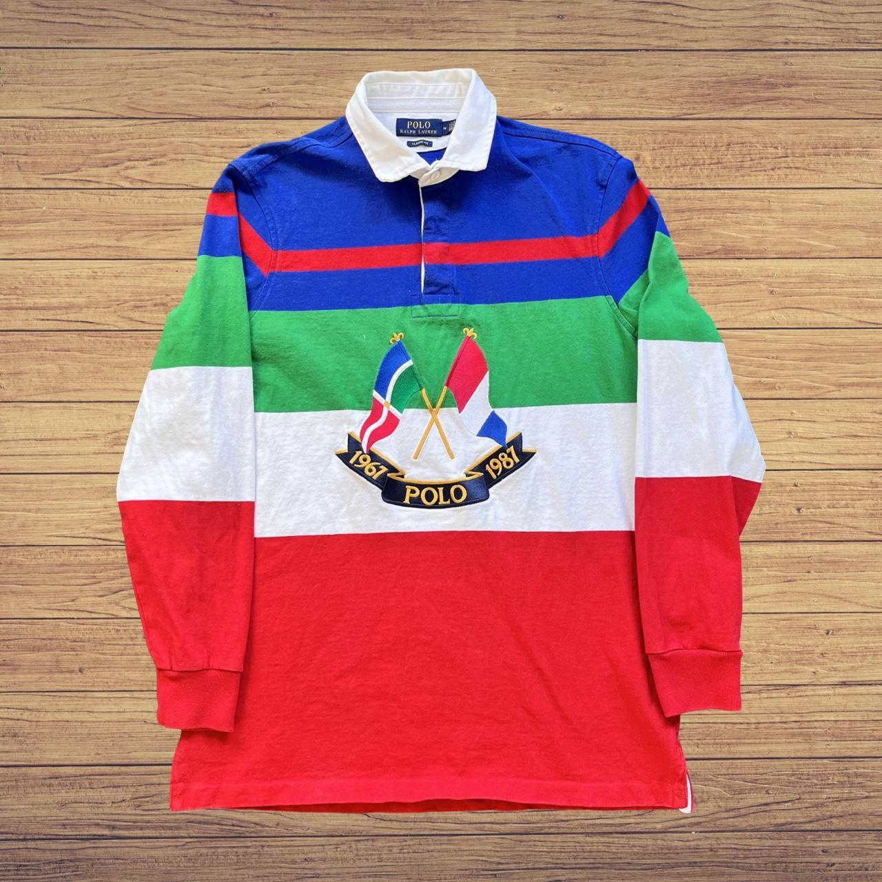 ◼️ Polo Cross Flags Anniversary Ralph Lauren Polo Shirt