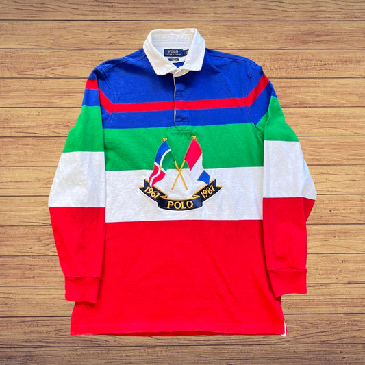 ◼️ Polo Cross Flags Anniversary Ralph Lauren Polo Shirt