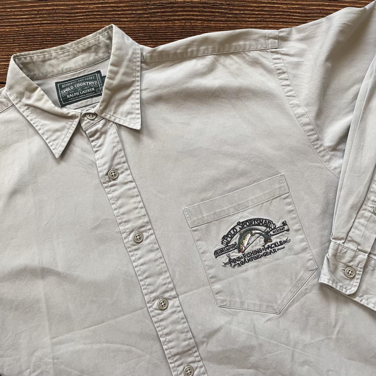 Vintage Polo Ralph Lauren Sportsman Fishing Button Up Shirt.
