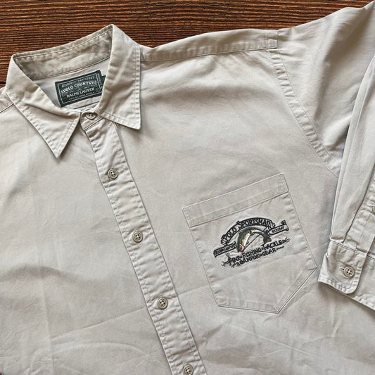 Vintage Polo Ralph Lauren Sportsman Fishing Button Up Shirt.