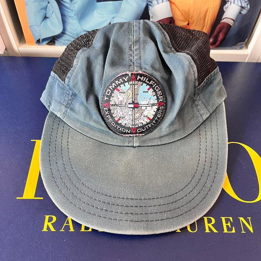 ◼️Vintage Tommy Hilfiger Mesh Embroidered Patch Strapback Cap