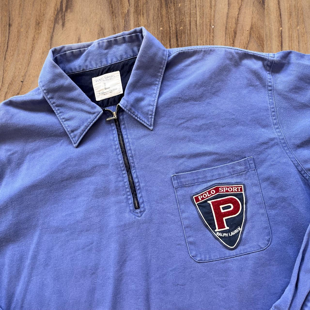 ◼️ Vintage Polo Ralph Lauren Police Badge Quarter Zip Shirt Jacket