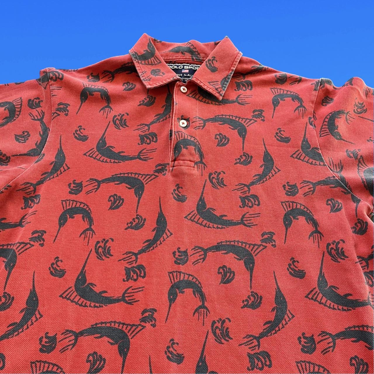 ◼️ Vintage Polo Sport Ralph Lauren Marlin Fishing Polo Shirt