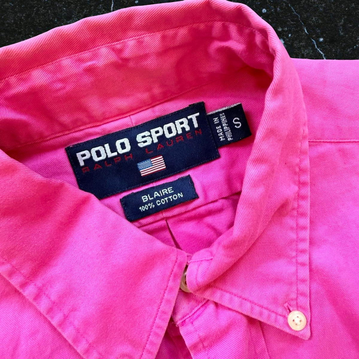◼️ Vintage Polo Sport Ralph Lauren Pink Oxford Button Up Shirt