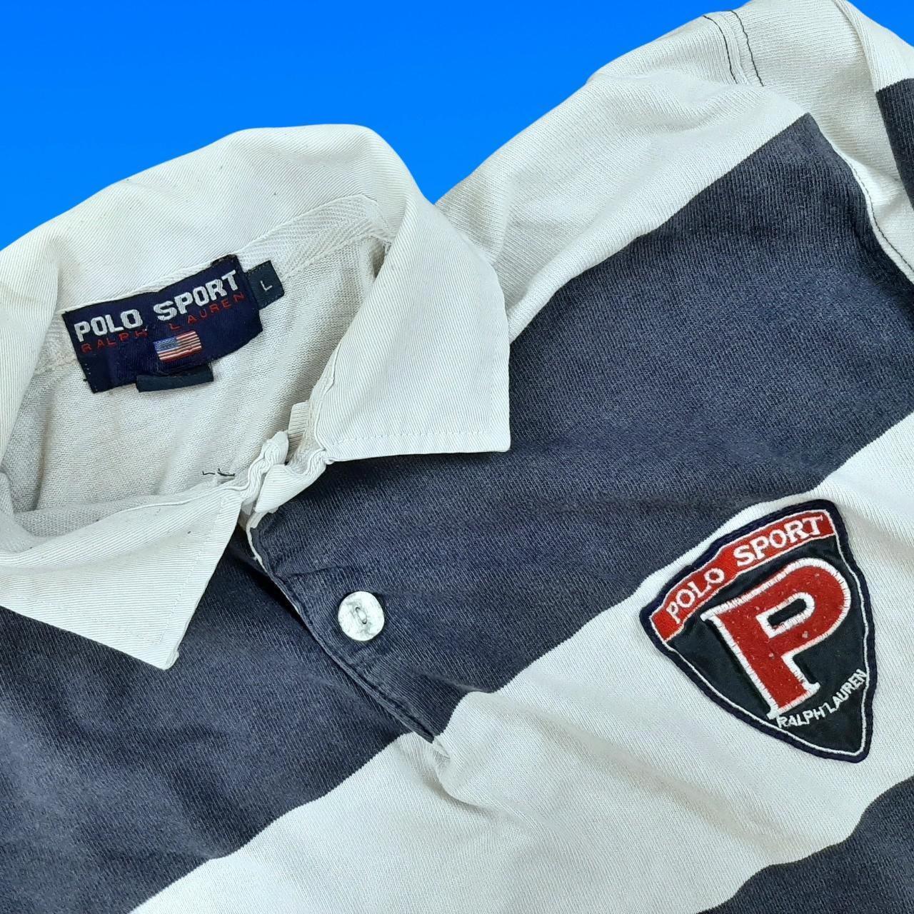 ◼️ Vintage Polo Sport Stripey Ralph Lauren Polo Shirt