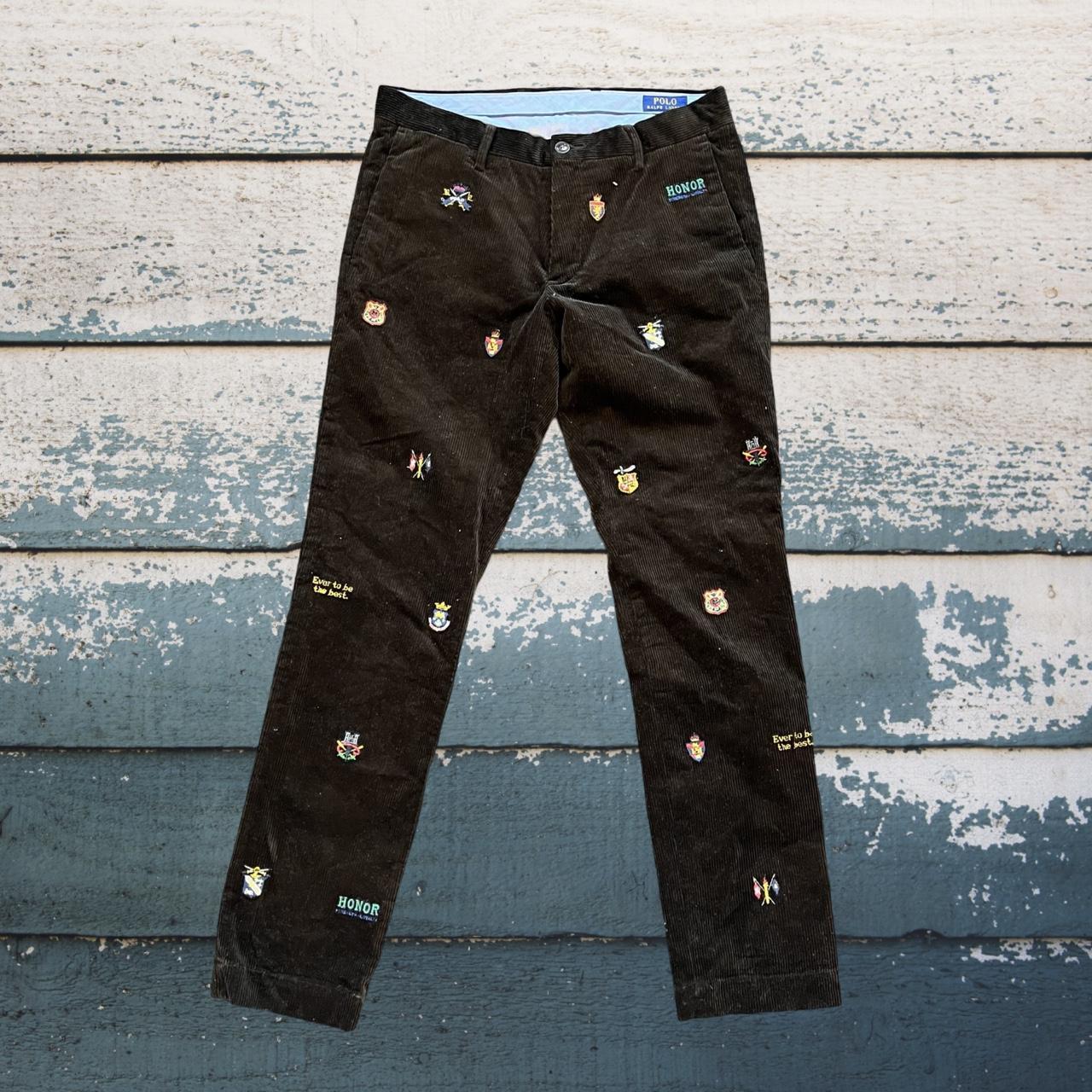◼️Polo Ralph Lauren Corduroy Embroidered Trousers