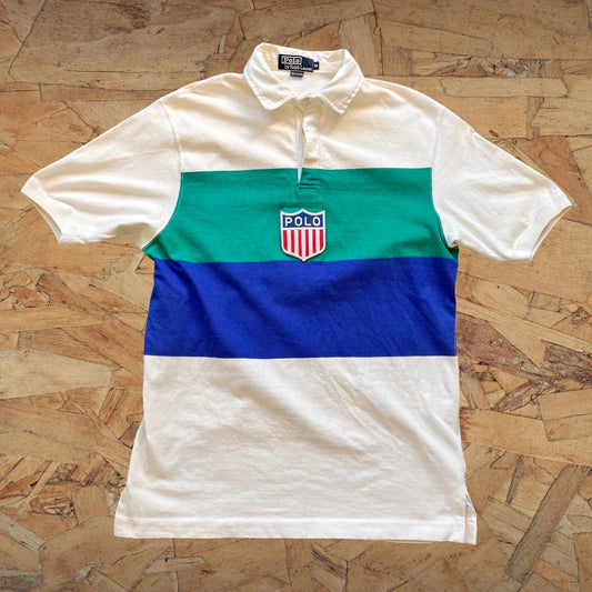 ◼️ Vintage Rare Polo Ralph Lauren K Swiss Polo Shirt