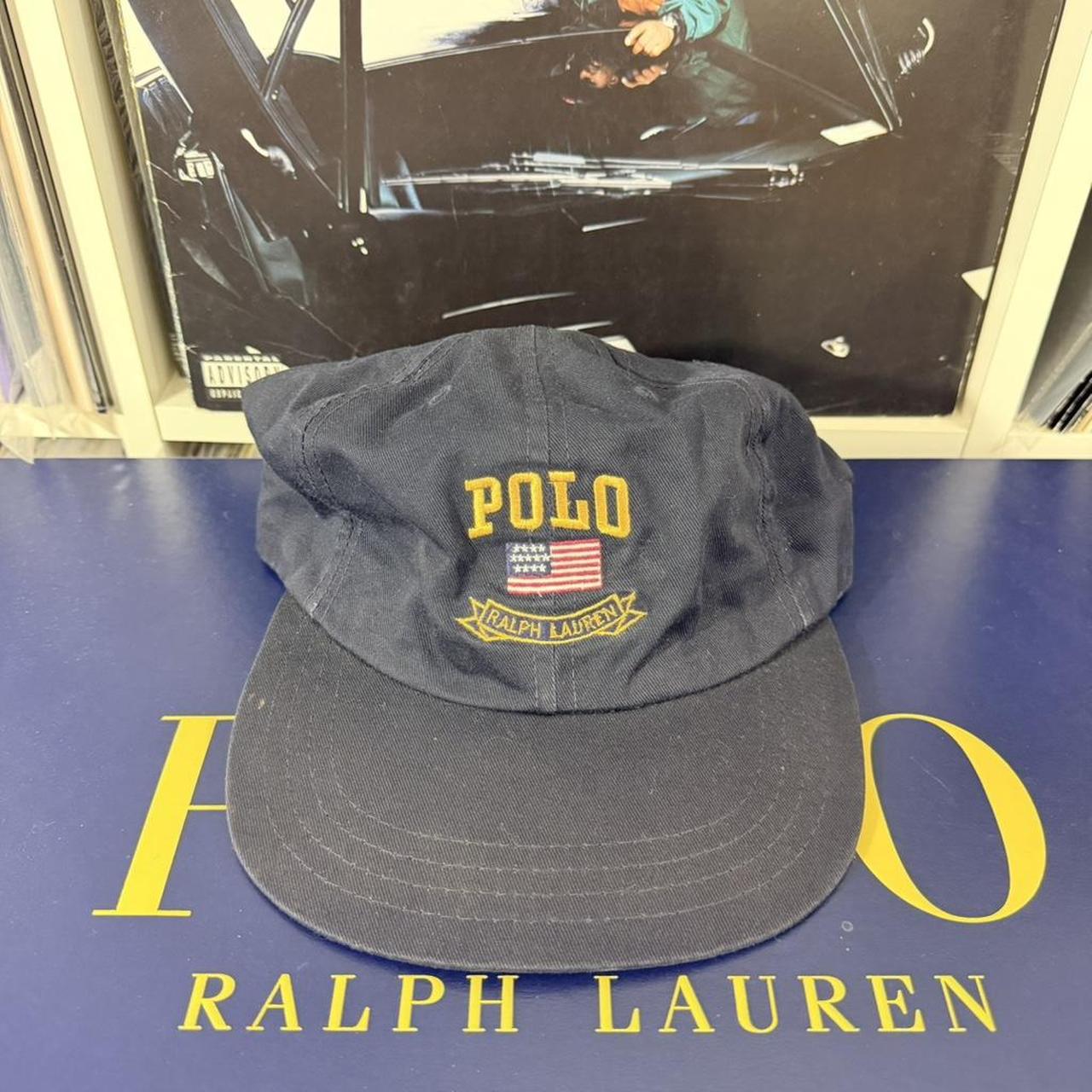 ◼️ Vintage Polo Sport Ralph Lauren USA Flag Strapback Cap