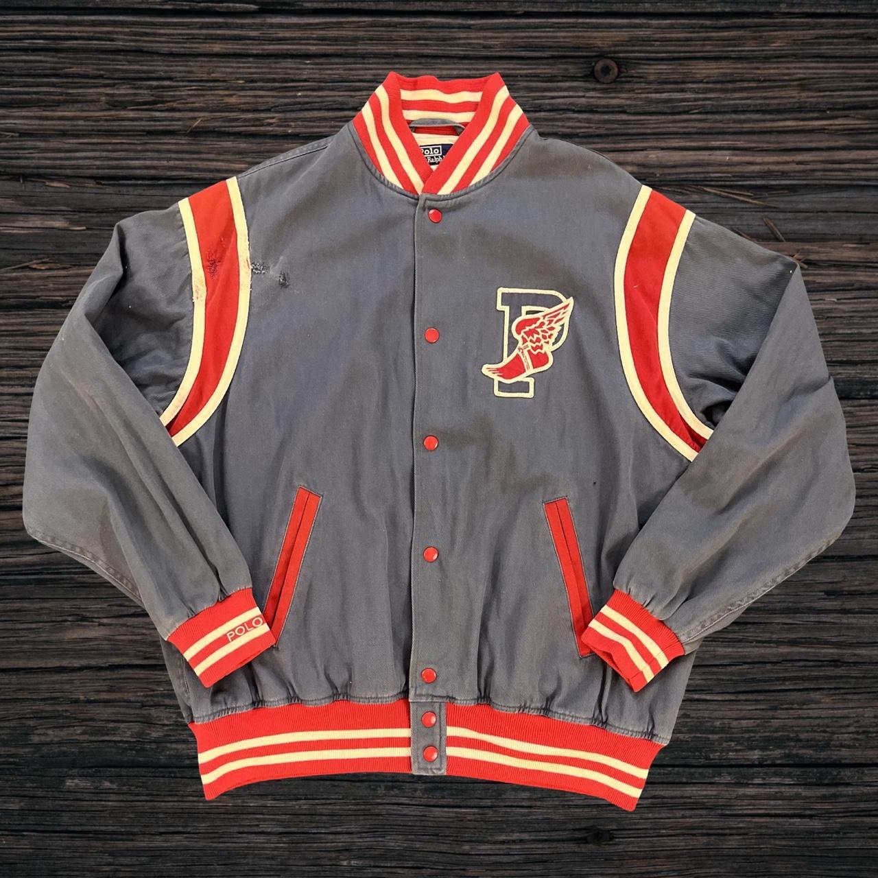 ◼️ Vintage Polo P Wing Ralph Lauren Babe Ruth Varsity College Jacket