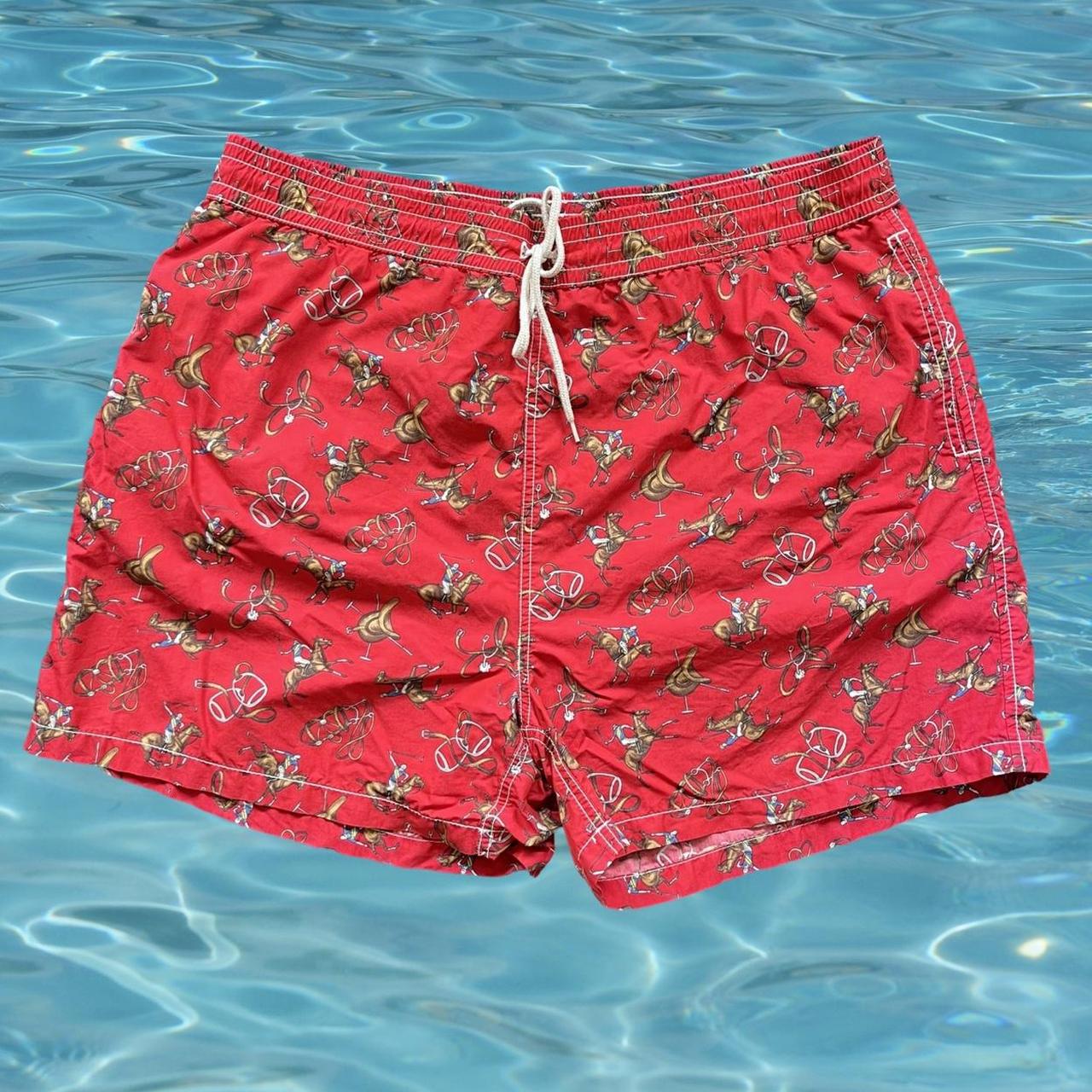 ◼️ Vintage Polo Ralph Lauren Equestrian All Over Print Swimming Shorts