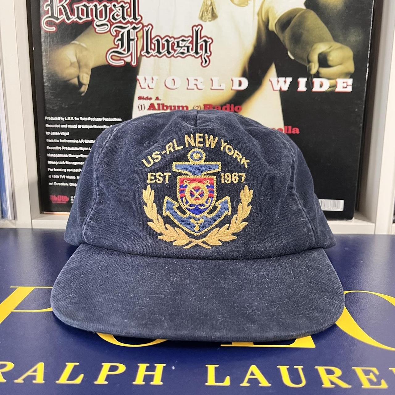 ◼️ Polo Ralph Lauren US-RL Anchor Military Navy New York Strap Back Cap