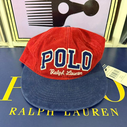 ◼️ New With Tags Polo Ralph Lauren Spellout Two Tone Corduroy Strap Back Cap