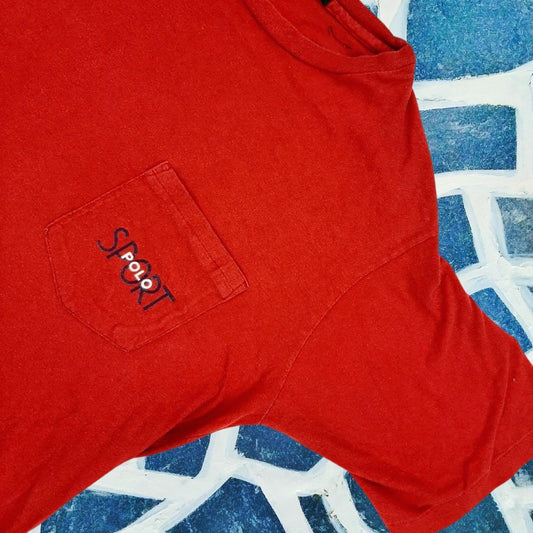 ◼️ Rare Vintage OG Logo Ralph Lauren Polo Sport Pocket T Shirt
