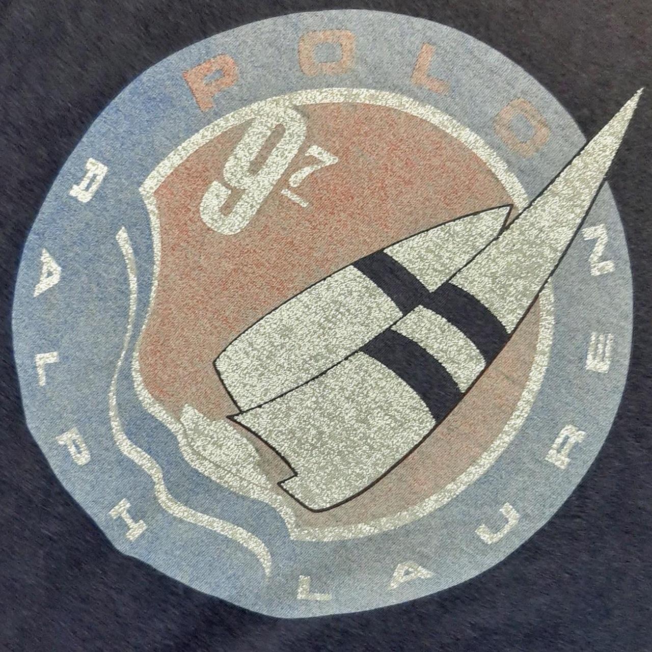 ◼️ OG Vintage Polo Ralph Lauren Polo T Shirt Sailing 12M Yacht Fading throughout