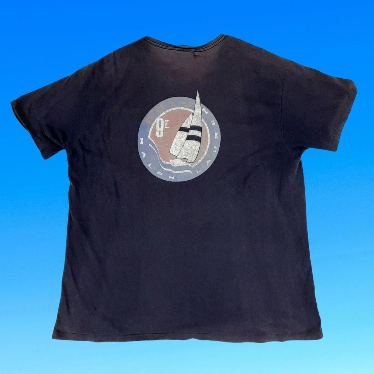 ◼️ OG Vintage Polo Ralph Lauren Polo T Shirt Sailing 12M Yacht Fading throughout