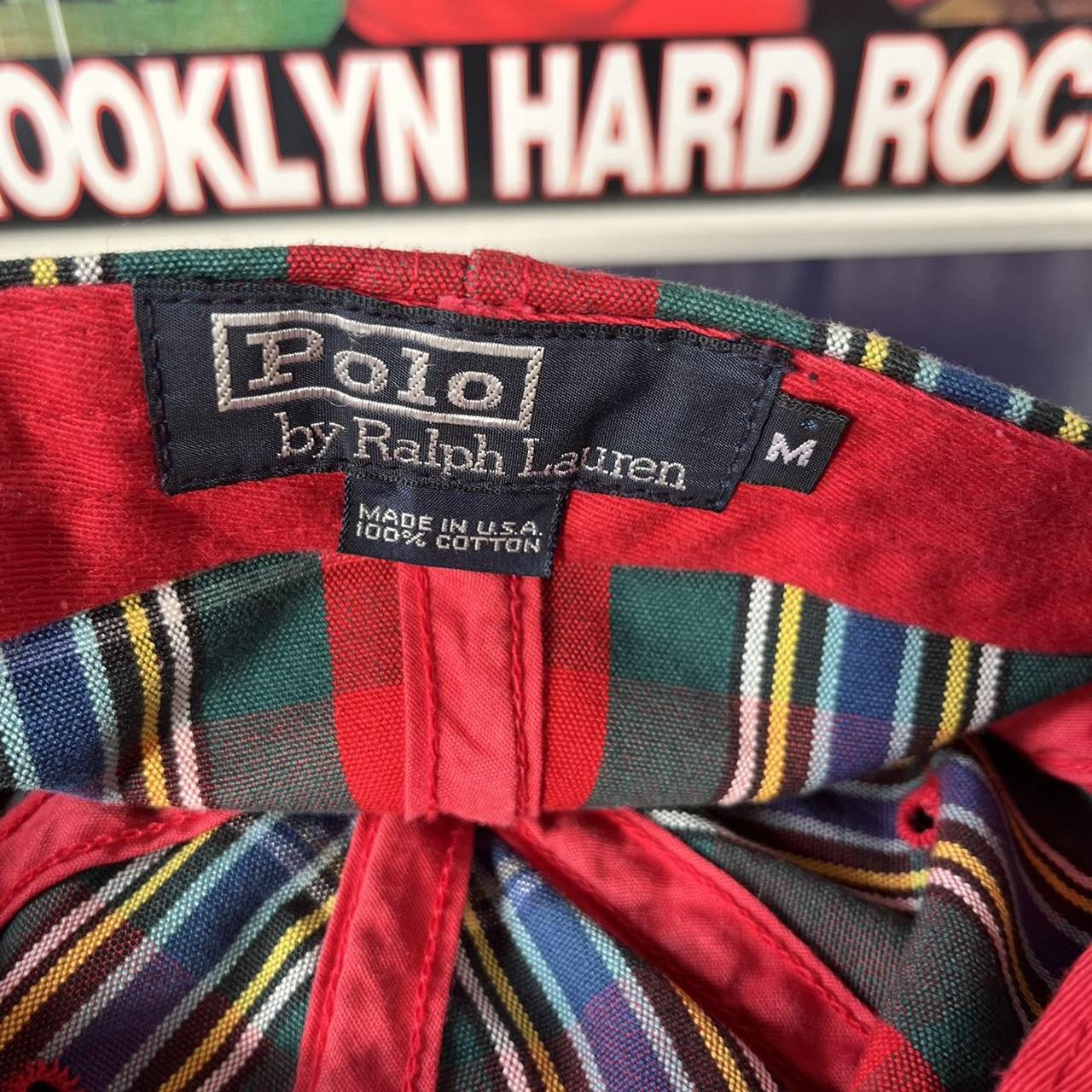 ◼️ Vintage OG Polo Sportsman Ralph Lauren Spellout Tartan Checkered Fitted Cap