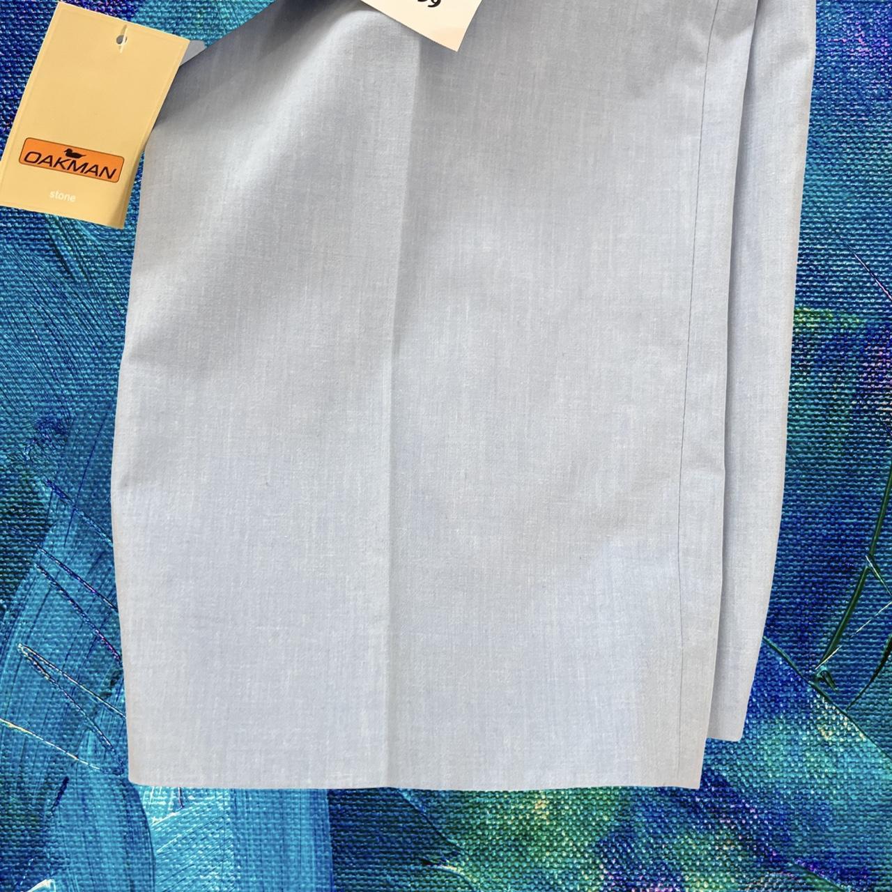 ◼️ New With Tags Vintage Oakman Great Quality Chino Trousers Slacks Bluey Grey