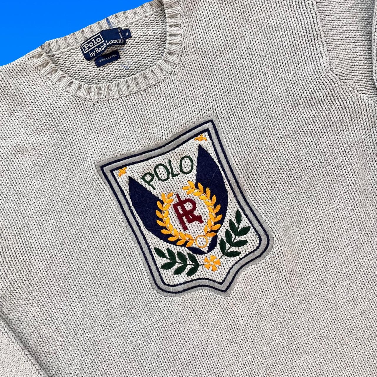 ◼️ Vintage Rare OG Polo Ralph Lauren Uni Crest Knitted Wool Sweater