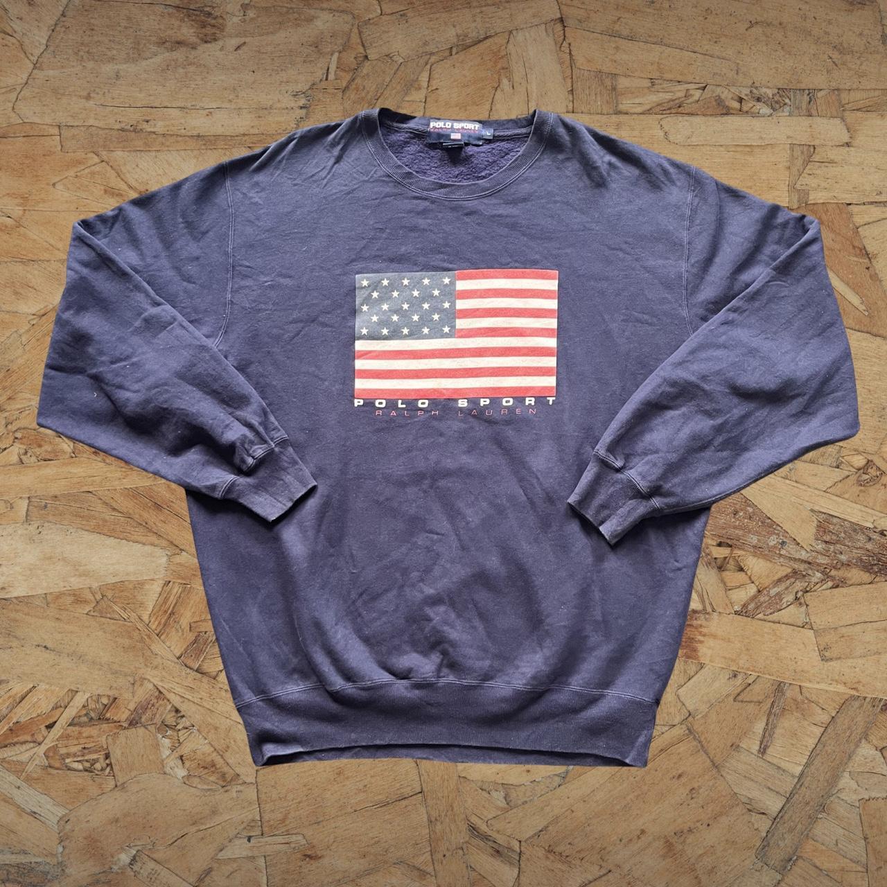 ◼️ Vintage Polo Ralph Lauren USA Flag Sweatshirt