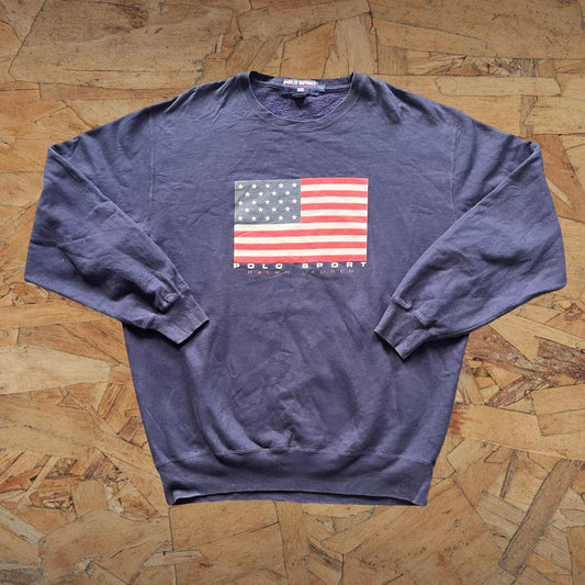 ◼️ Vintage Polo Ralph Lauren USA Flag Sweatshirt