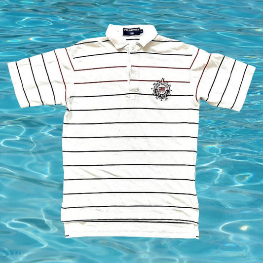 ◼️ Vintage Polo Sport Ralph Lauren Oceon Challenge Striped Polo Shirt