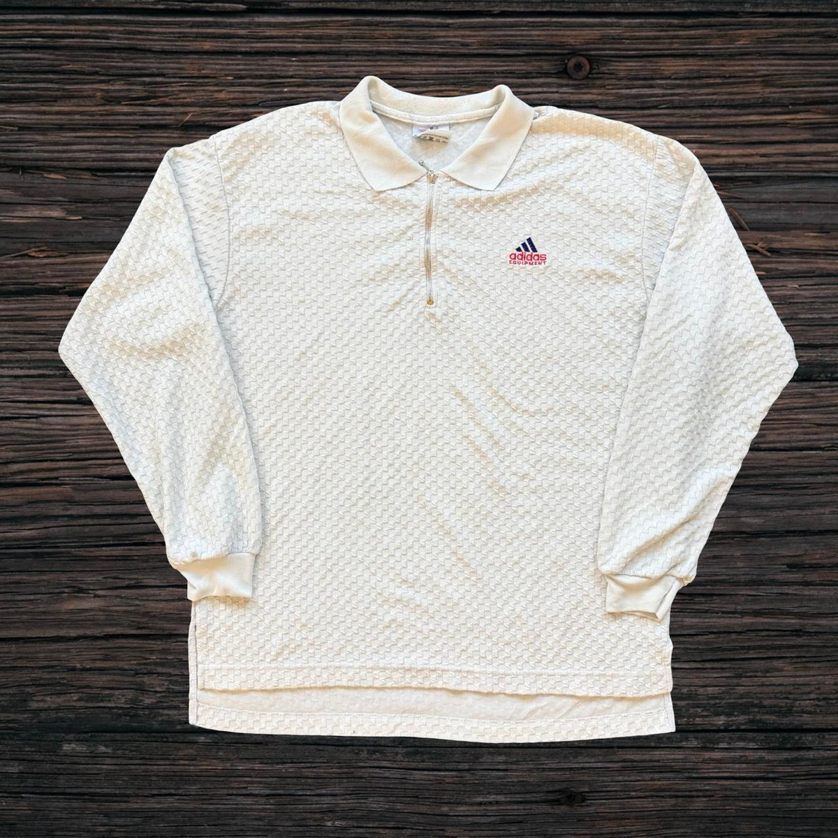 ◼️ Vintage Adidas Equiptment Long Sleeve Zip Polo Shirt