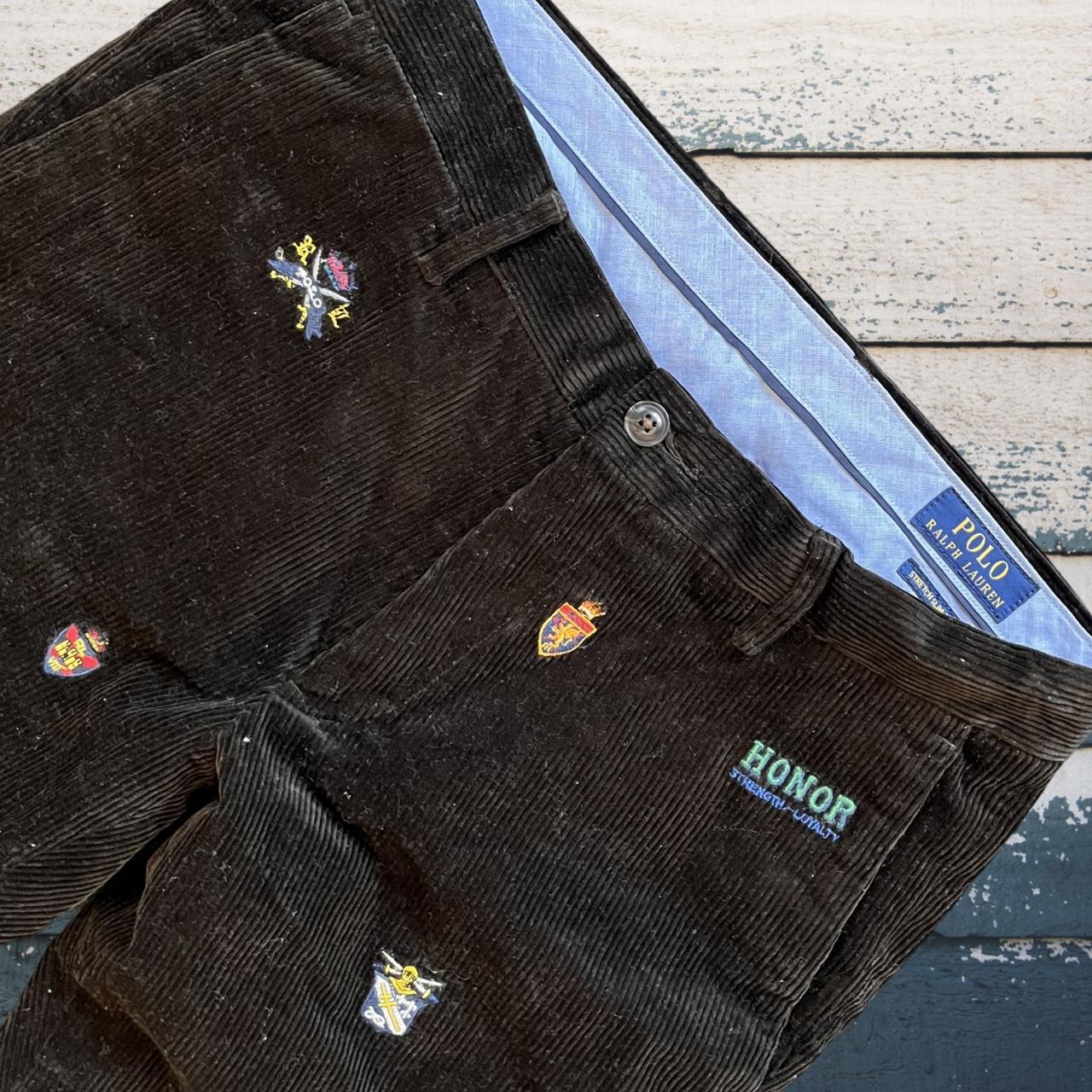◼️Polo Ralph Lauren Corduroy Embroidered Trousers