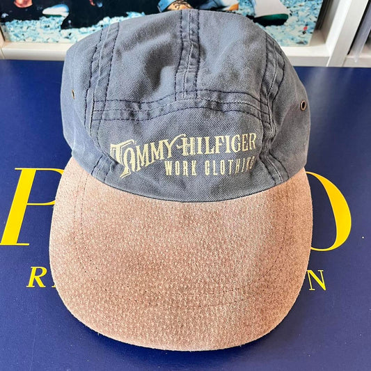 ◼️Vintage Tommy Hilfiger Leather Longbill Cap Strapback Cap