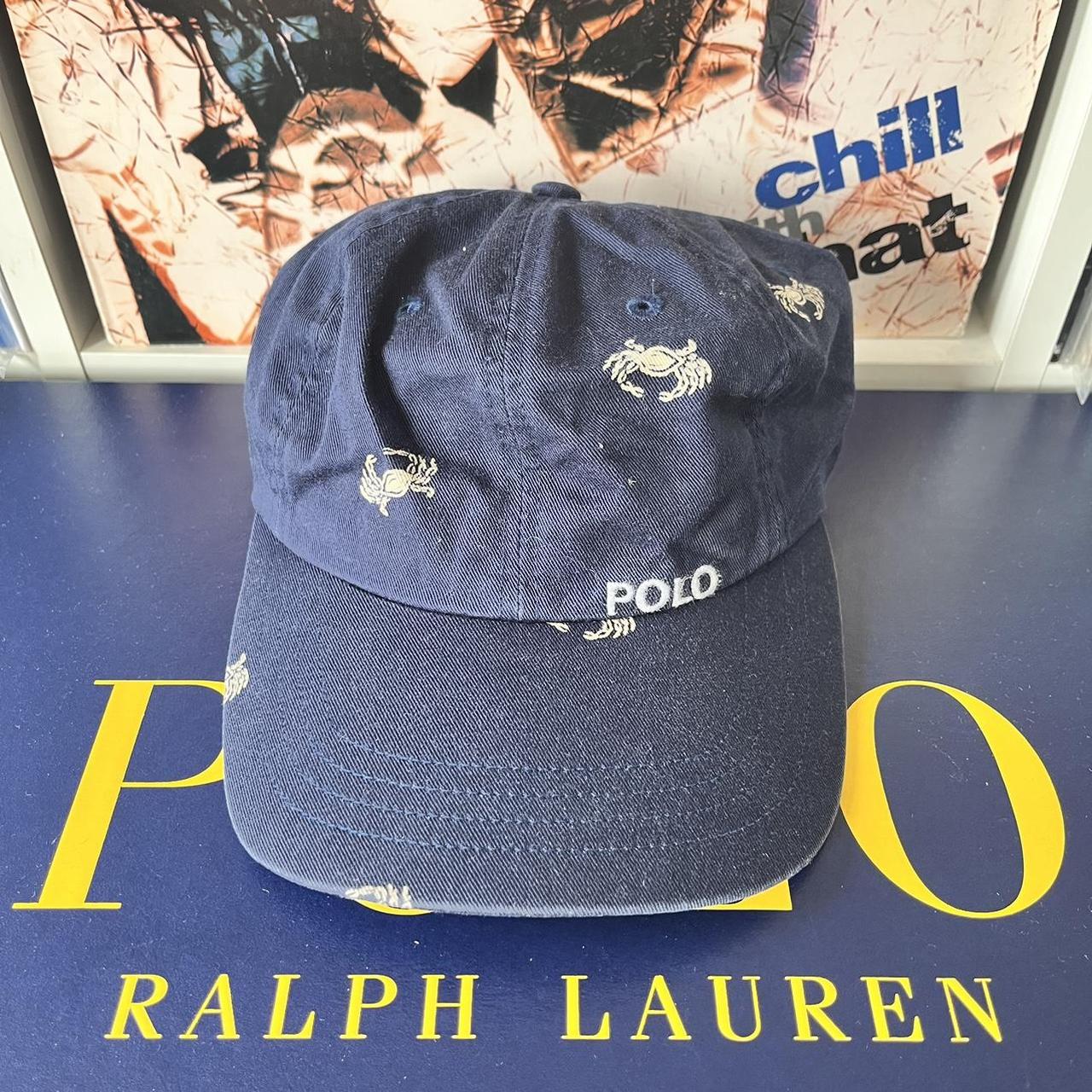 ◼️ Polo Ralph Lauren Crab All Over Print Strapback Cap