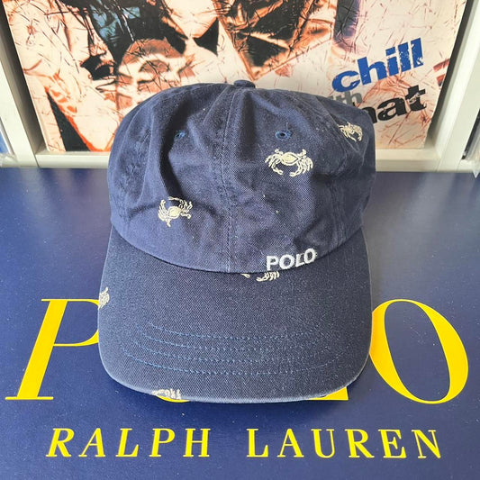 ◼️ Polo Ralph Lauren Crab All Over Print Strapback Cap