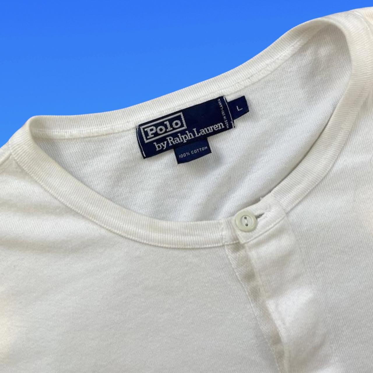 ◼️ Vintage OG Rare Polo Sport Ralph Lauren Spellout Spring 91 Henley Shirt