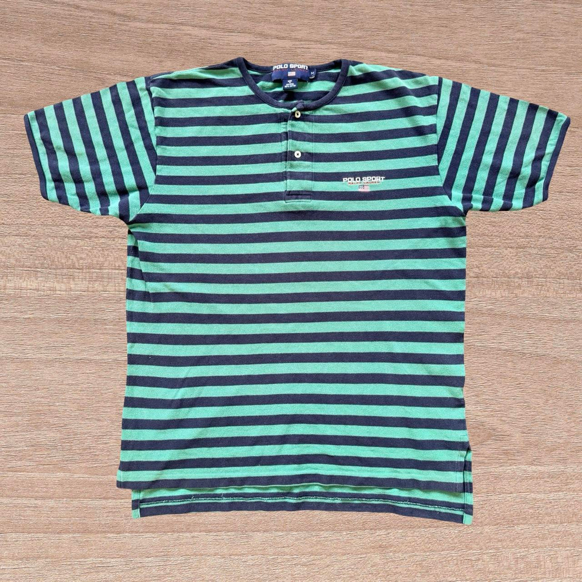 ◼️ Vintage Polo Sport Ralph Lauren Henley Stripe Shirt