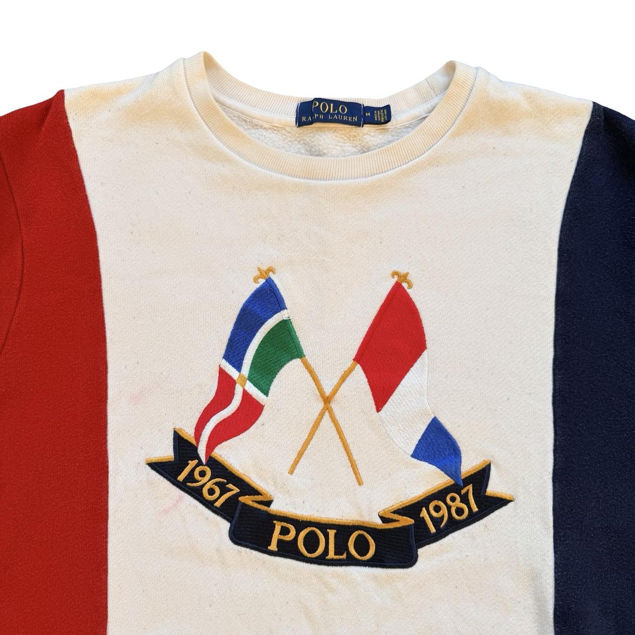 ◼️ Polo Cross Flags Anniversary Ralph Lauren Tri Colour Sweater