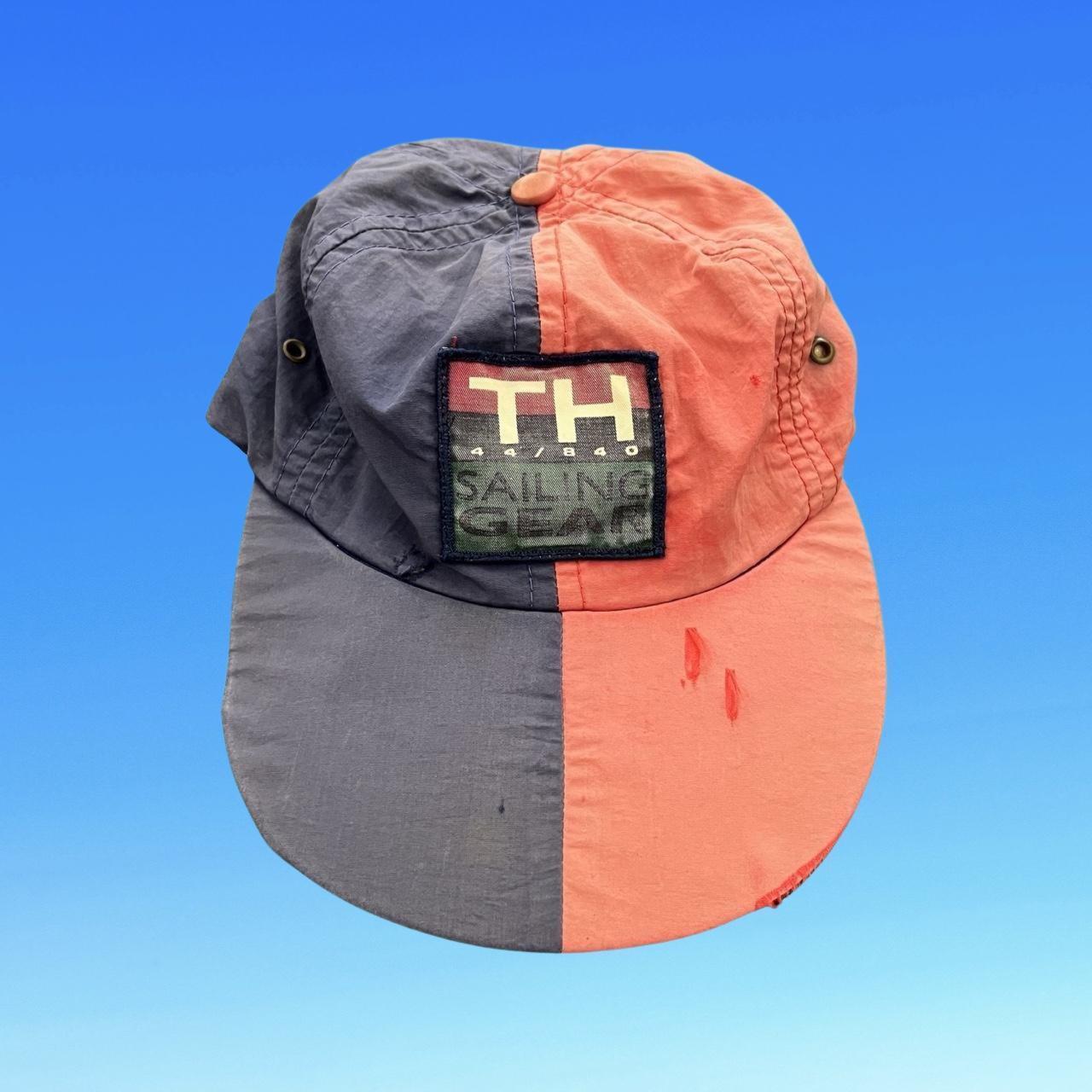 ◼️ Vintage Tommy Hilfiger Sailing Gear Distressed Two Tone Strap Back Cap