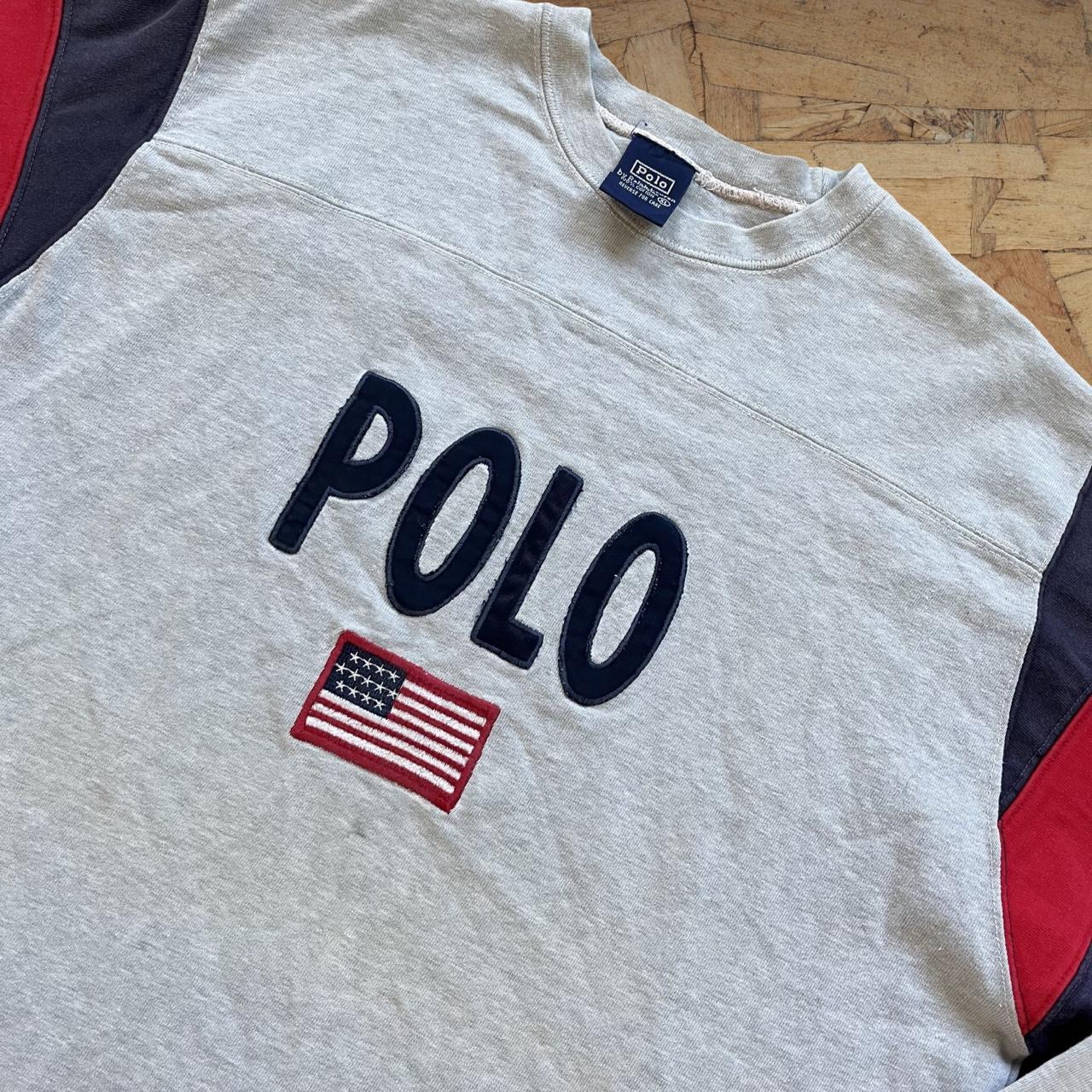 ◼️ Vintage Polo Sport Ralph Lauren Henley Stripe Shirt