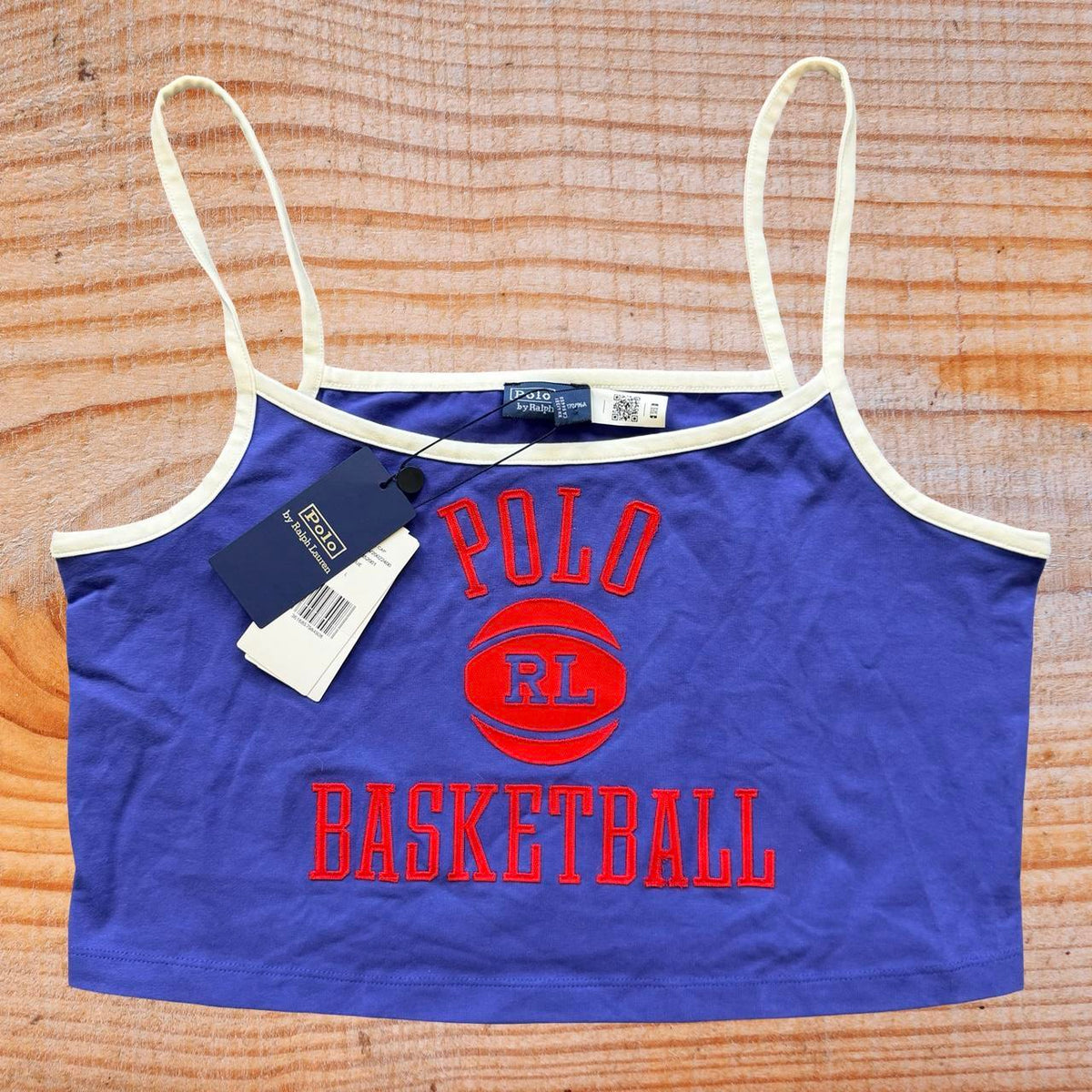 ◼️ NWT Polo Ralph Lauren Basketball Spellout Crop Top