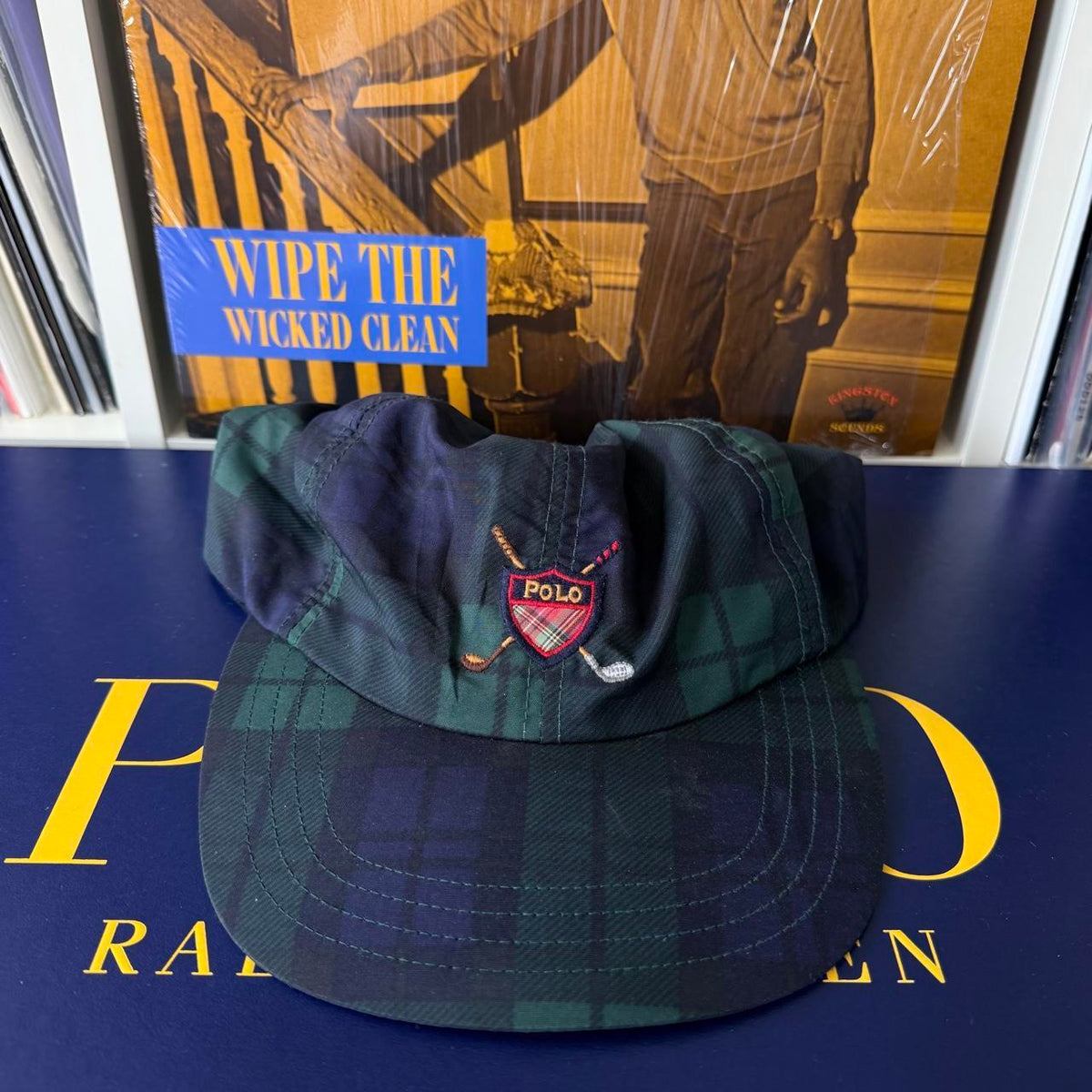 ◼️ Vintage Polo Golf Ralph Lauren Spellout Tartan Checkered Strap Back Cap