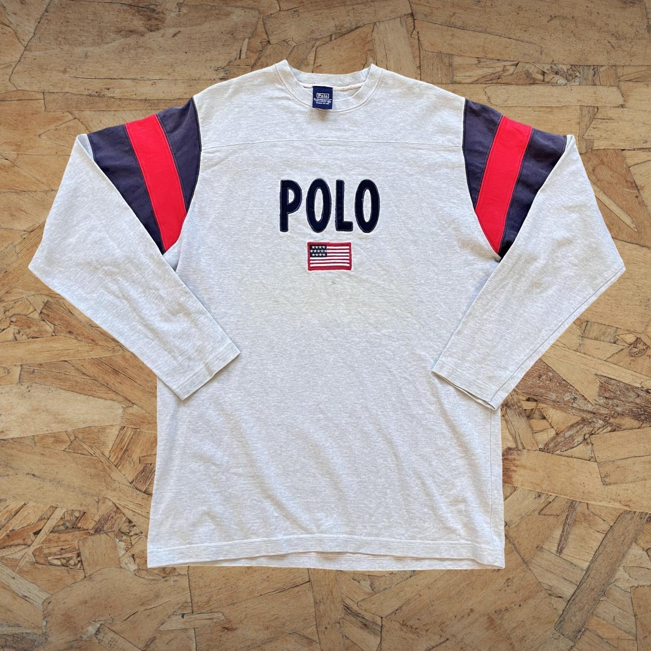 ◼️ Vintage Polo Sport Ralph Lauren Henley Stripe Shirt