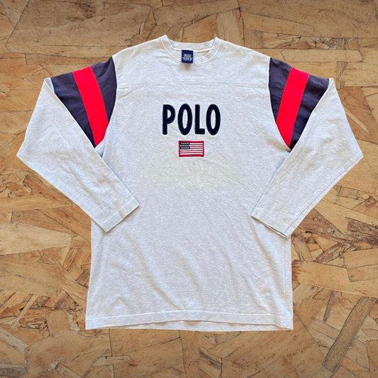 ◼️ Vintage Polo Sport Ralph Lauren Henley Stripe Shirt
