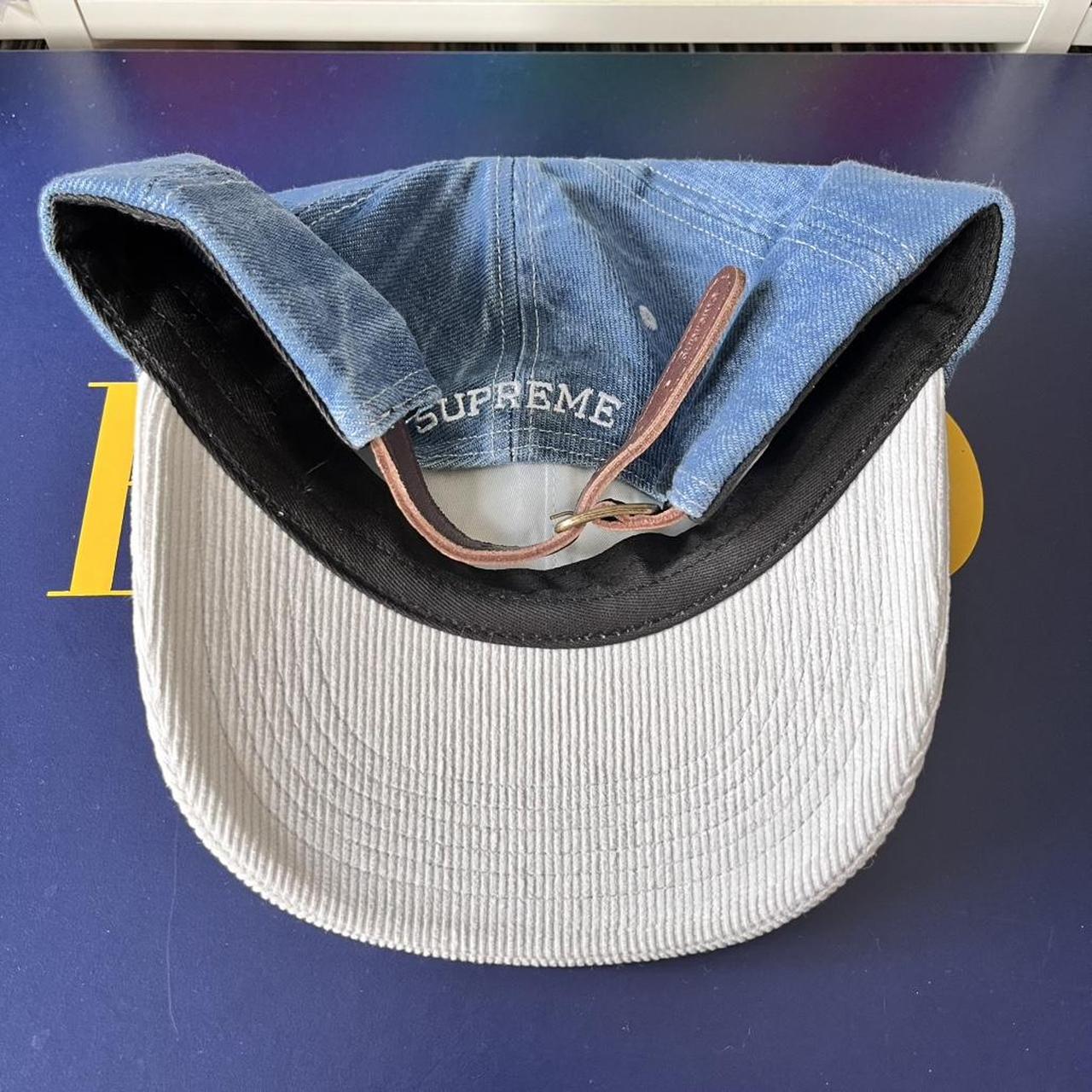 ◼️ Supreme Leather Corduroy Peak Strap Back Cap