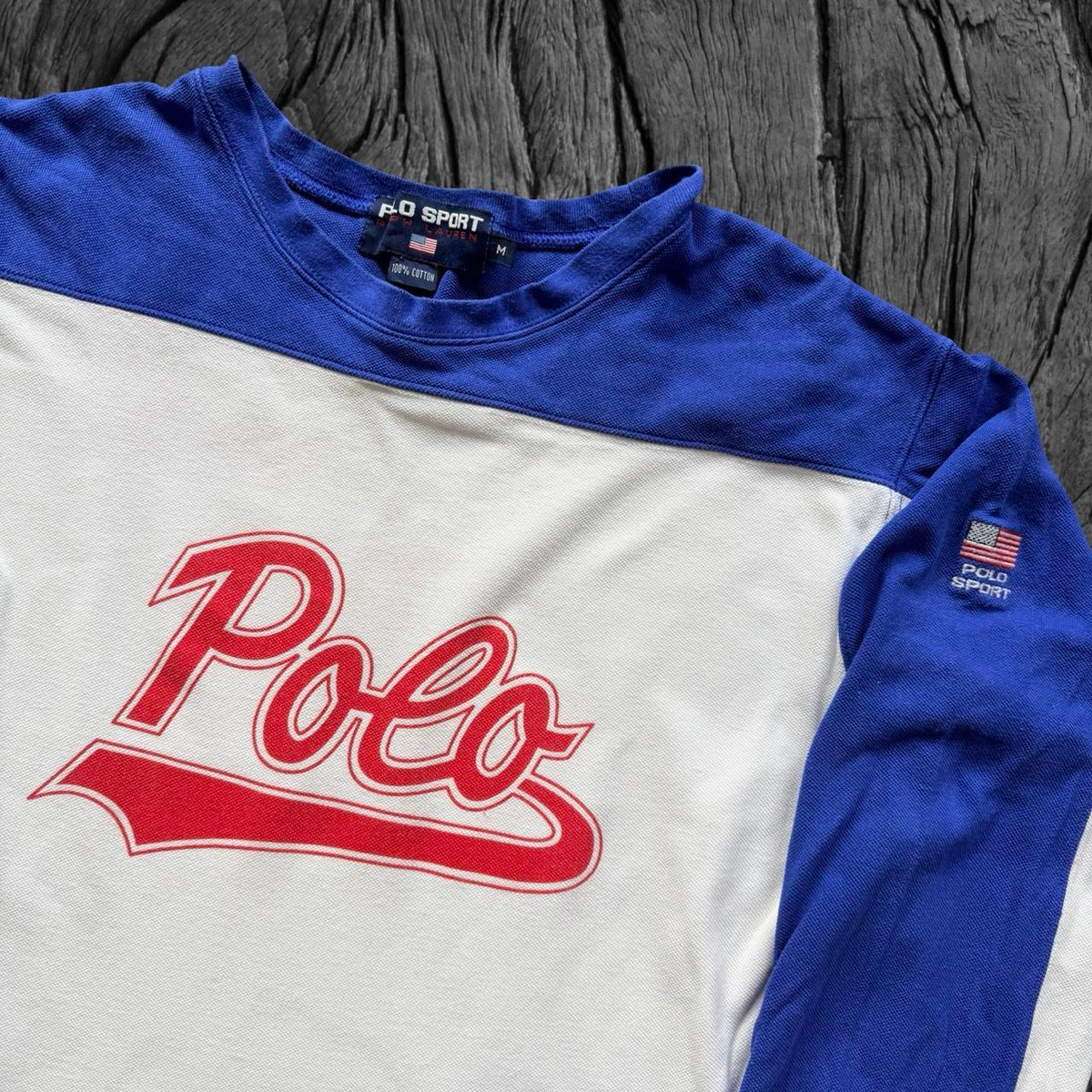 ◼️ Vintage Polo Sport Ralph Lauren Heavyweight Script Sweater T Shirt