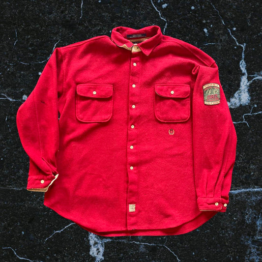 ◼️Vintage Tommy Hilfiger Expedition Patrol Button Up Fleece Shirt