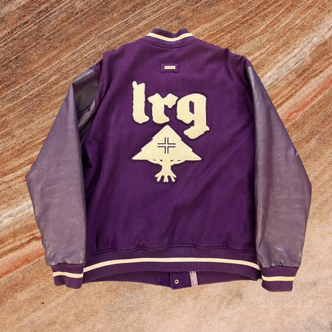 ◼️ Vintage Lifted Research Group LRG L-R-G Leather Suede College Jacket