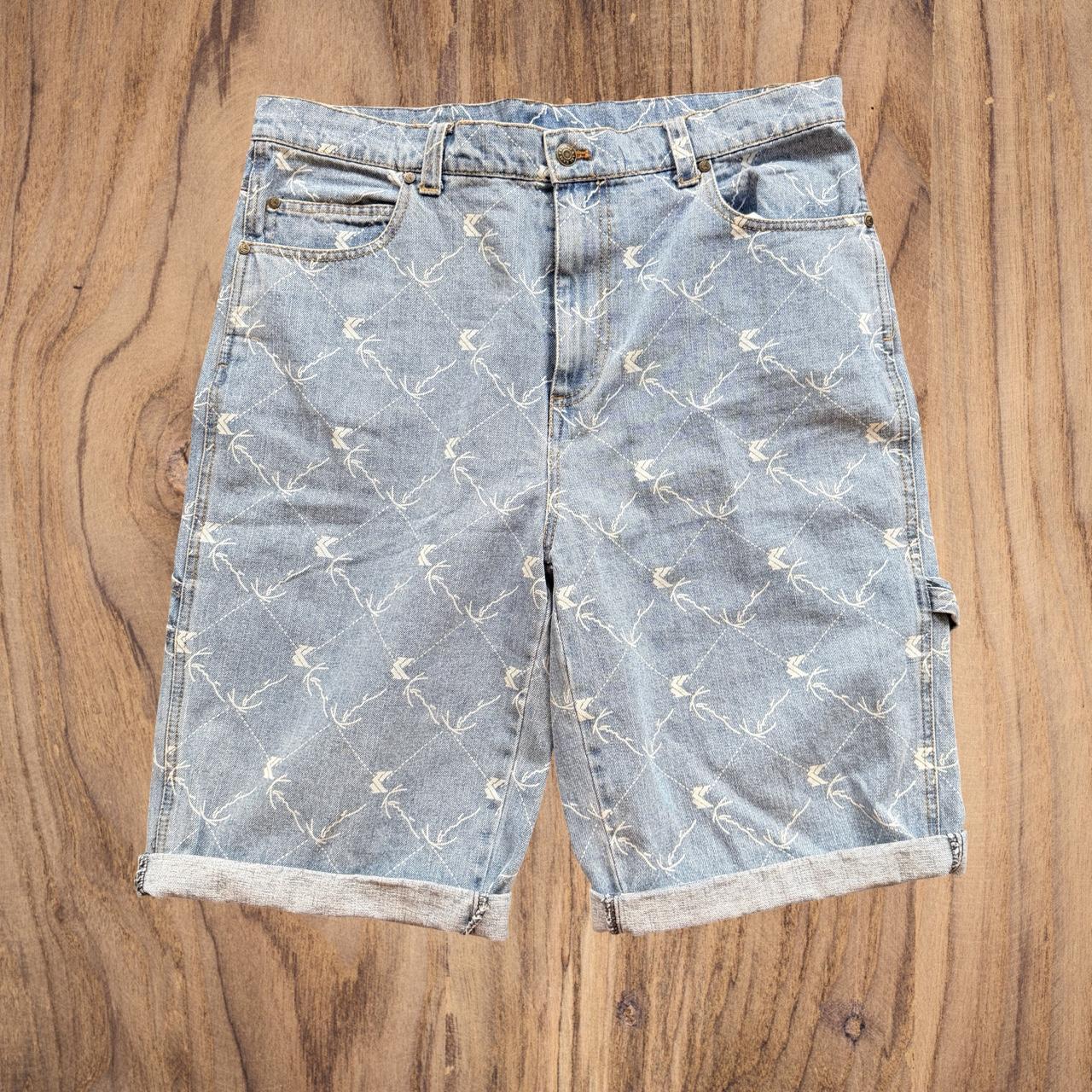 ◼️ Vintage Pelle Pelle Marc Buchanan Stonewashed Denim AOP Shorts