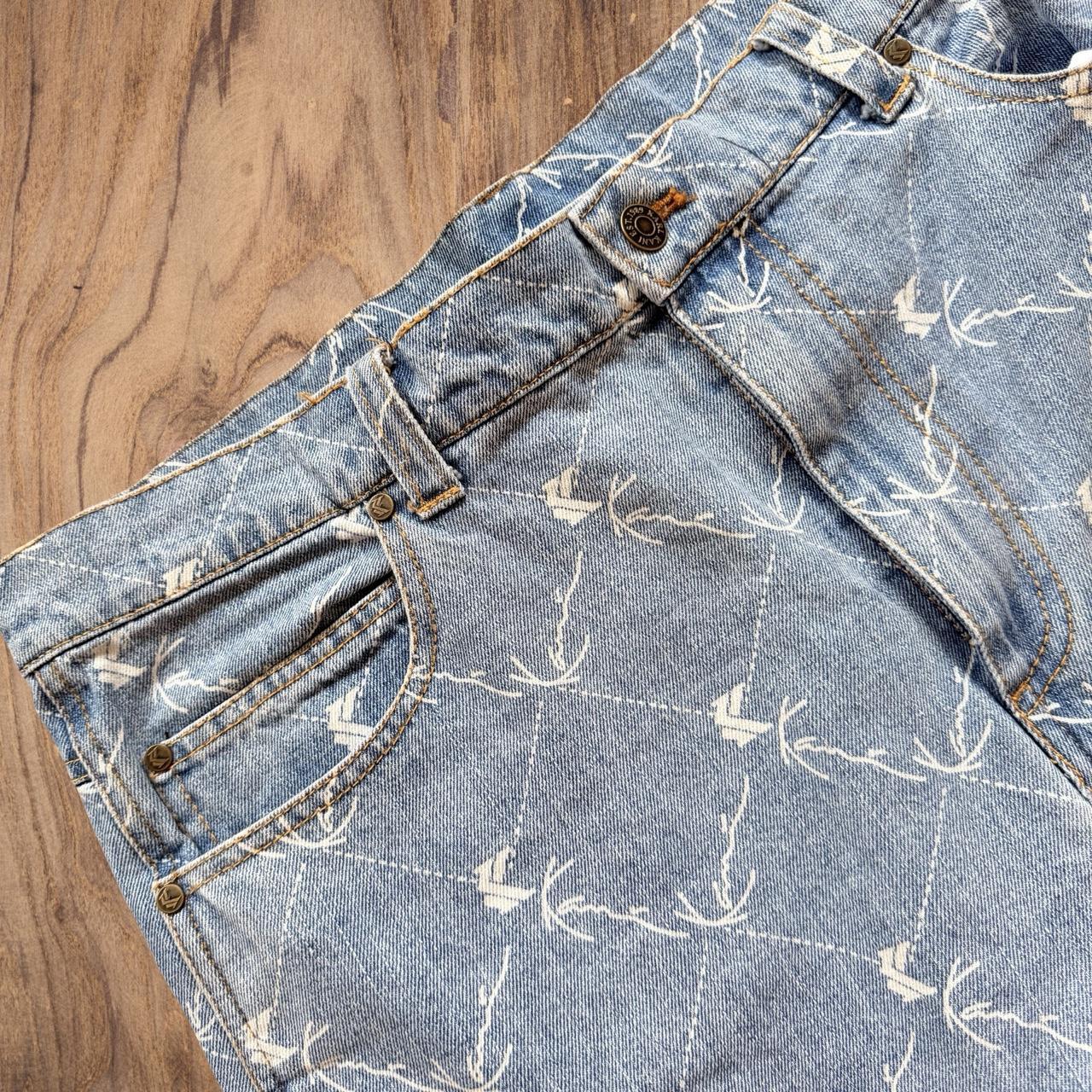 ◼️ Vintage Pelle Pelle Marc Buchanan Stonewashed Denim AOP Shorts